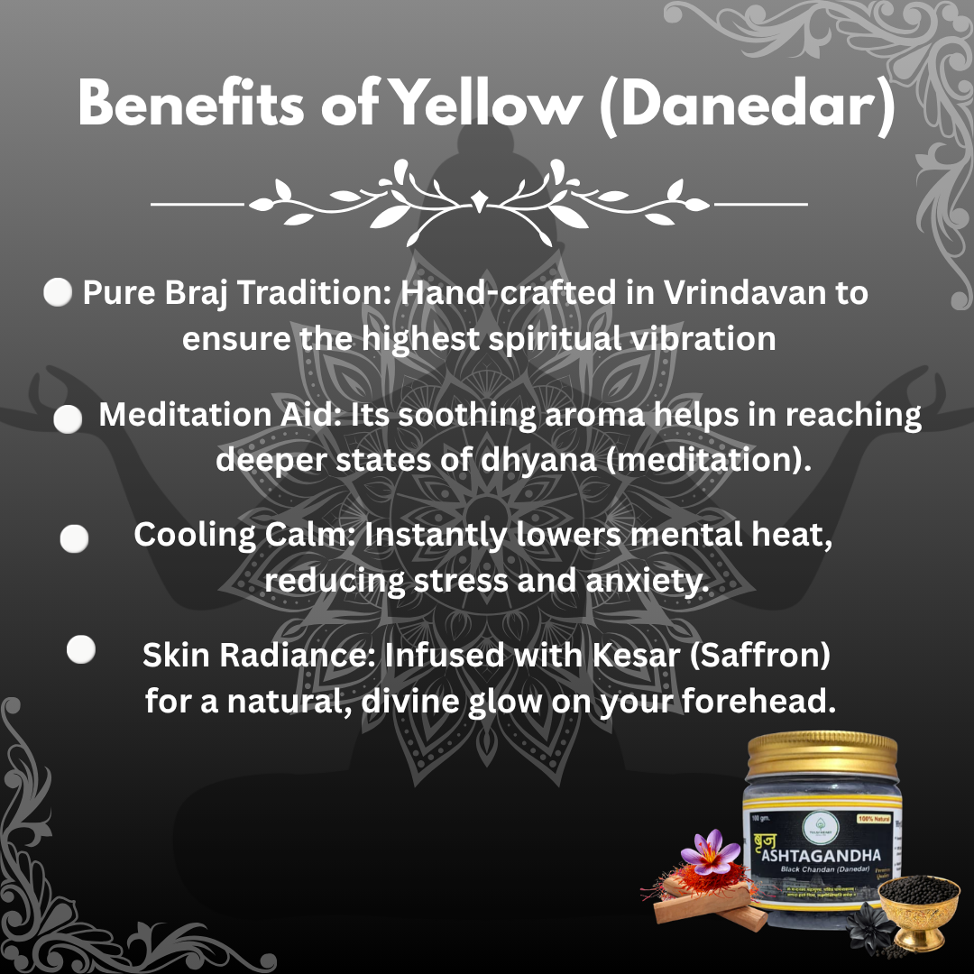 Premium Braj Ashtagandha Shyam shree black Chandan (Danedar) – 100g