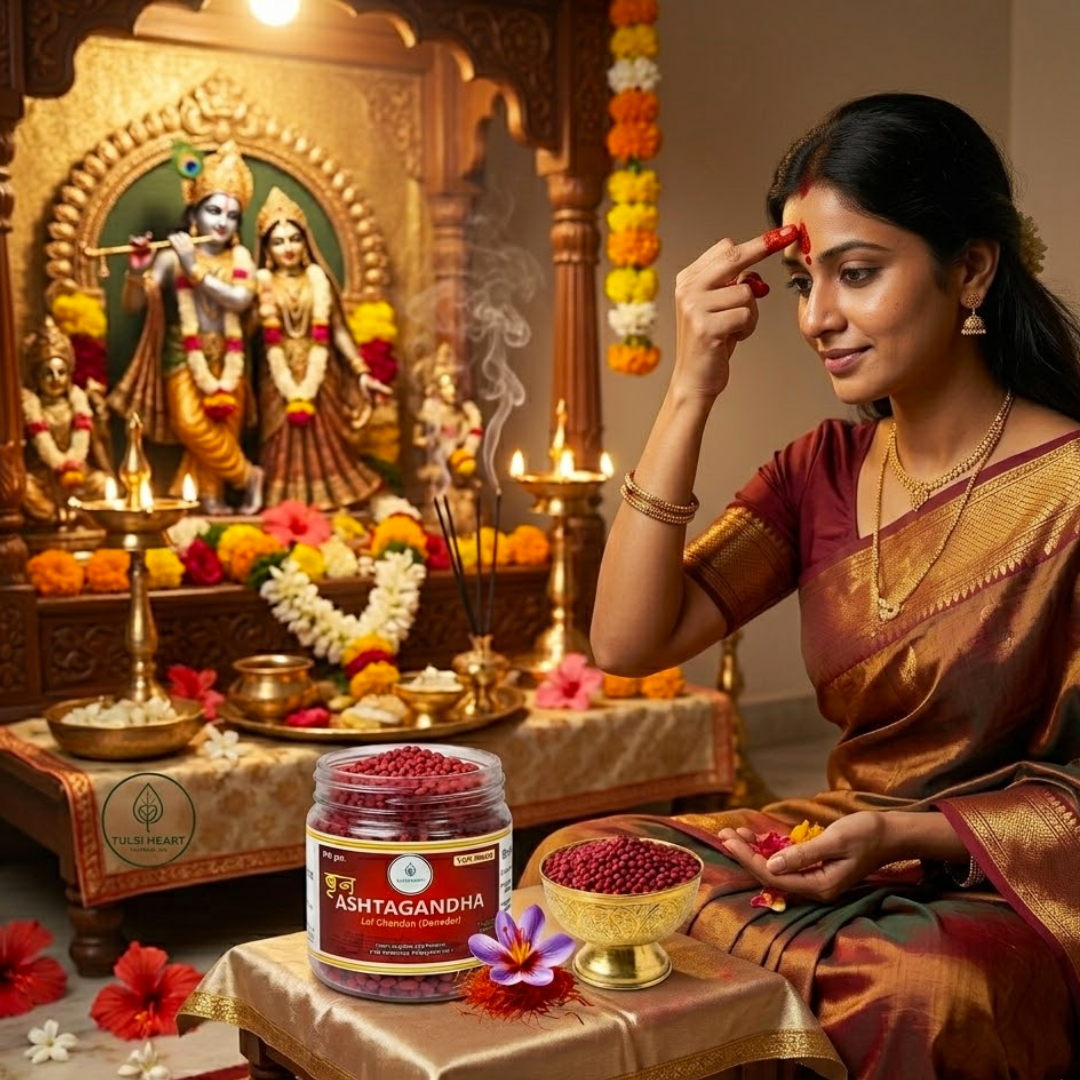 Premium Braj Ashtagandha LAL Chandan (Danedar) – 100g