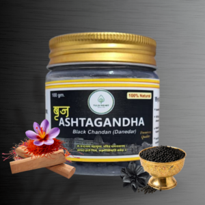 Premium Braj Ashtagandha Shyam shree black Chandan (Danedar) – 100g