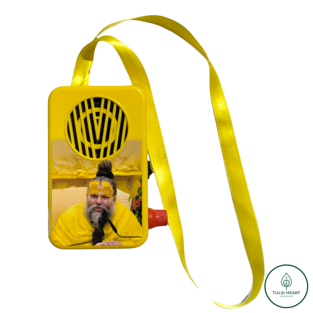 Tulsi Heart Vrindavan Portable Akhand Jaap Chant Box - Premanand Ji Maharaj Radha Naam Continuous Mantra Player | Type-C Rechargeable, Volume Control Pocket Size Digital Bhajan Machine