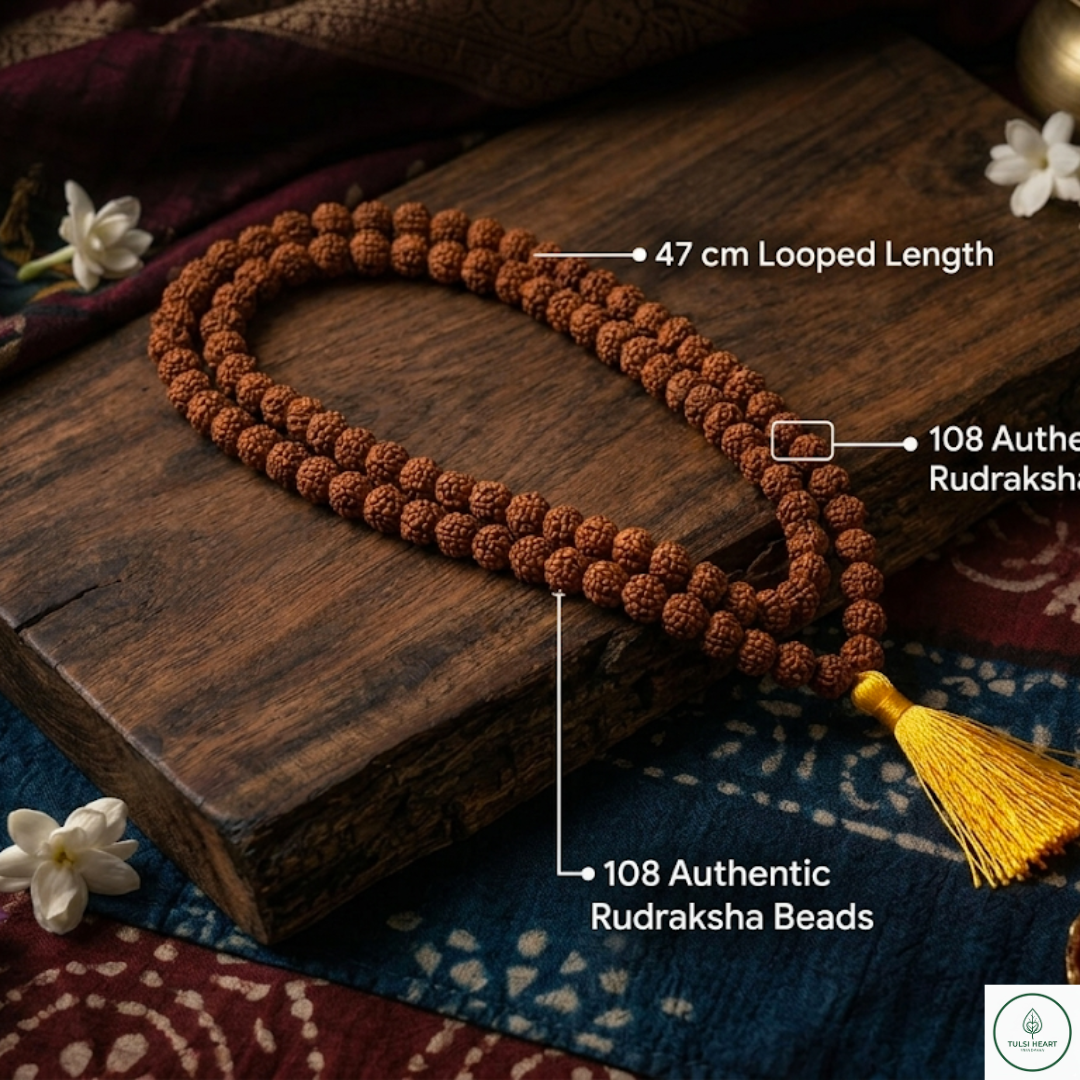 orignal rudraksh mala 8mm size