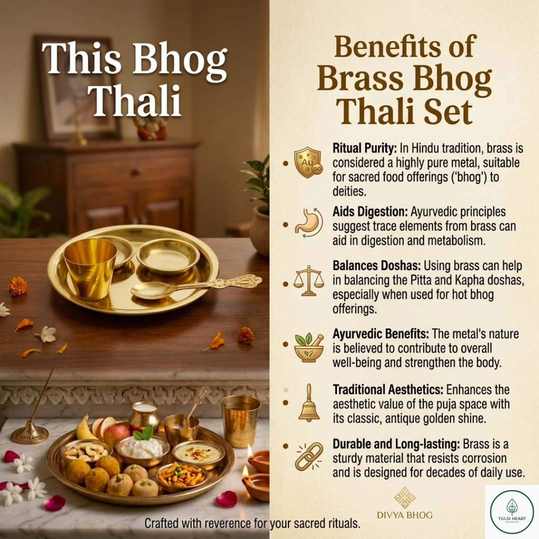 brass bhog thali