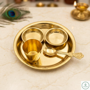 brass bhog thali