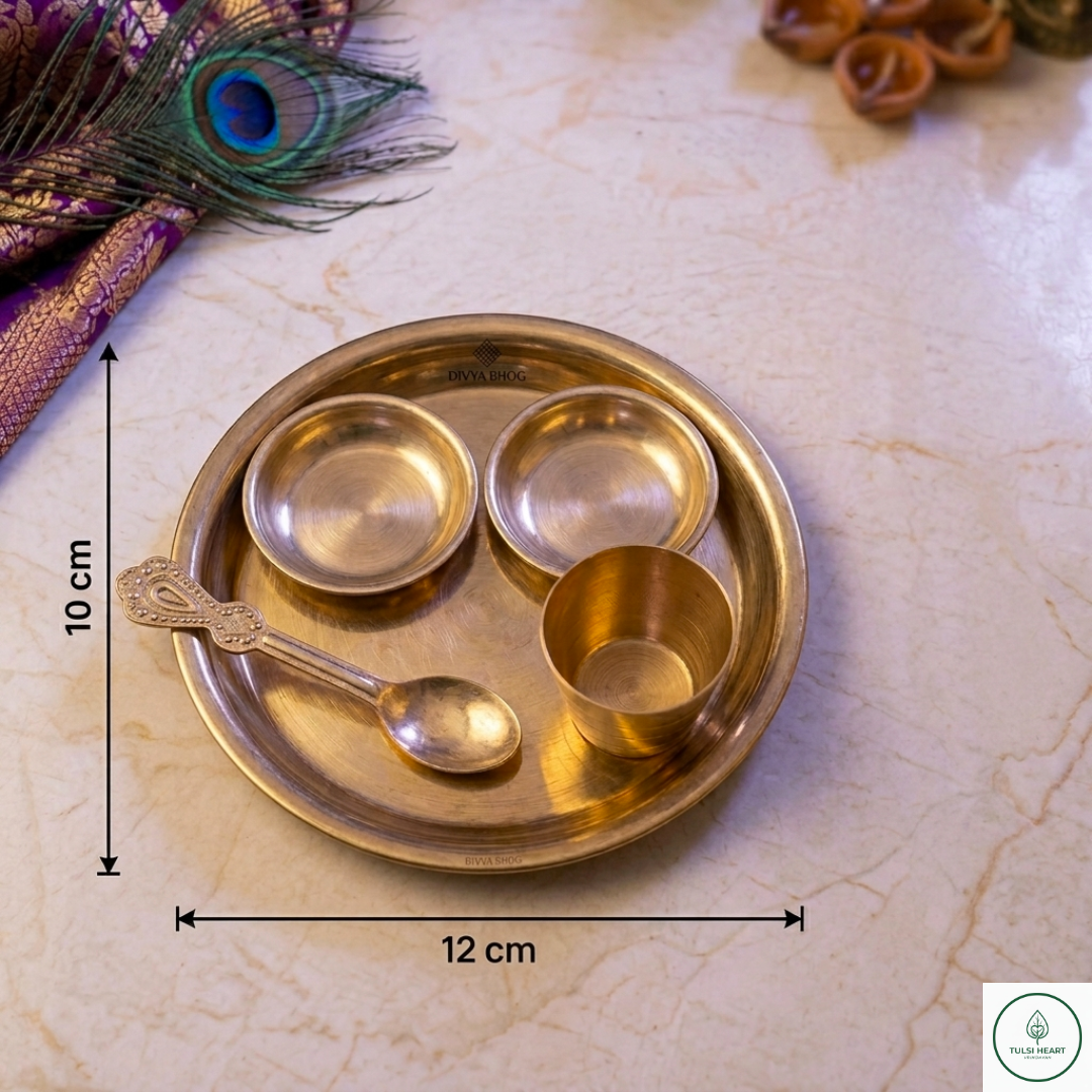 brass bhog thali